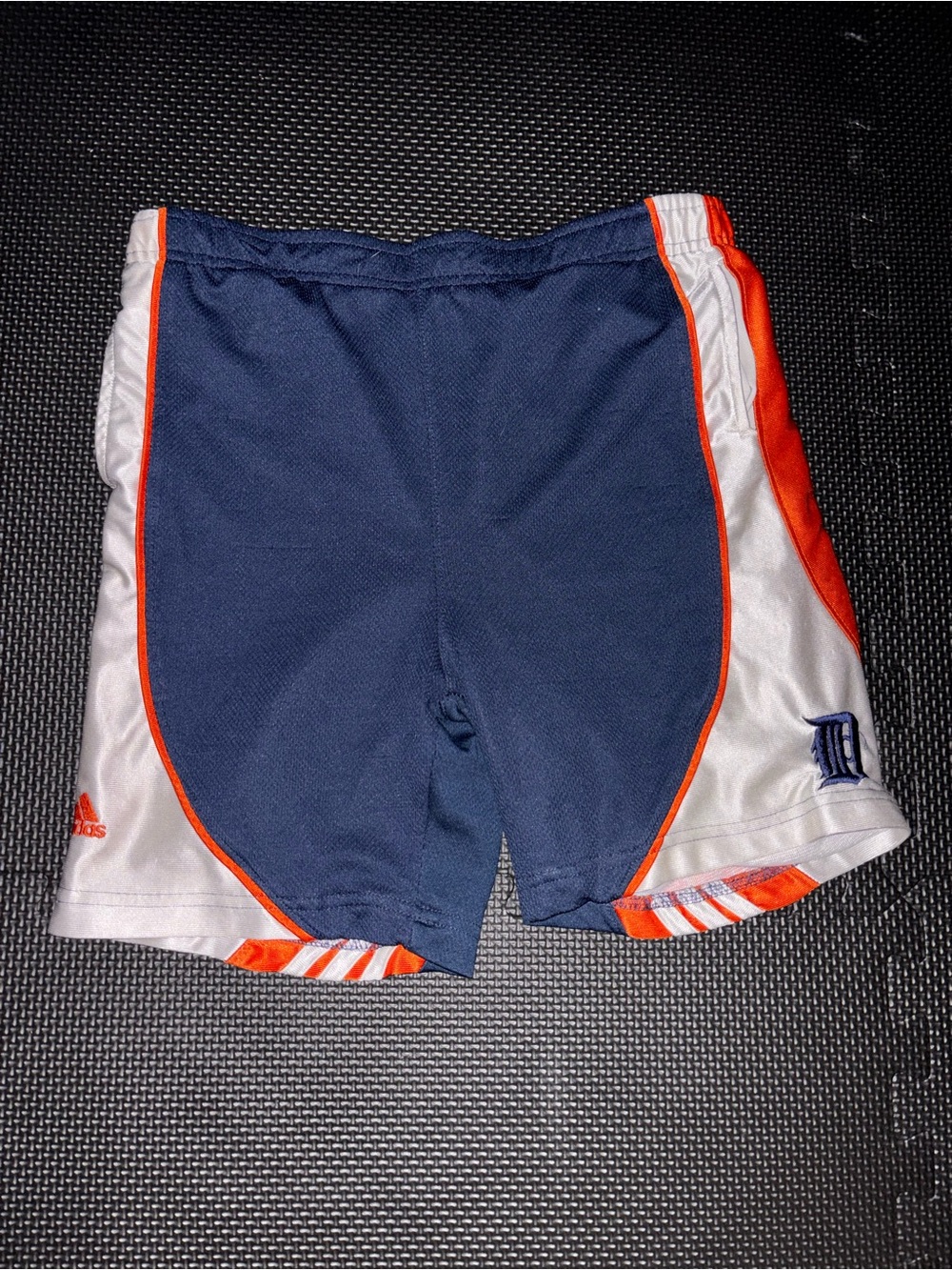 Vintage Detroit Tigers Adidas Navy, White & Orange Athletic Shorts